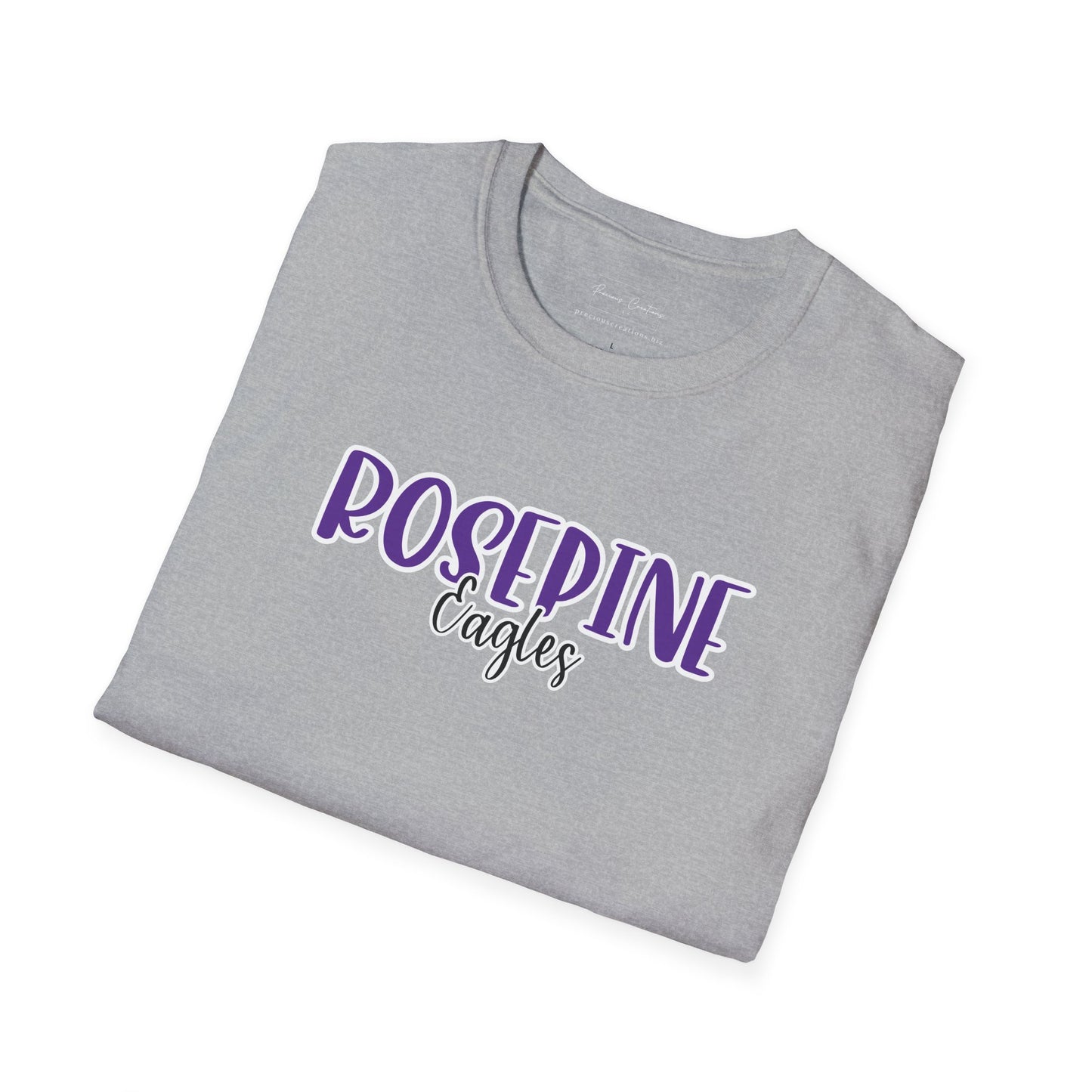 Gildan Rosepine Eagles Style 2 Unisex Softstyle T-Shirt, Cute Graphic Tee, Team Spirit Shirt, Casual Wear, Gift for Fans