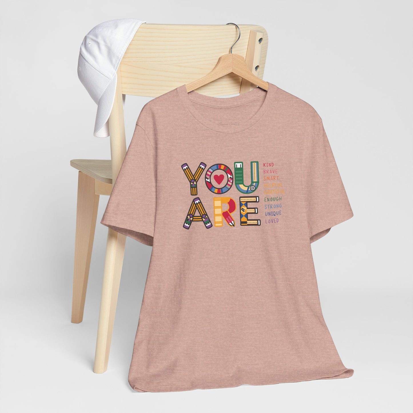 Bella + Canvas Teacher Tee, Unisex Jersey Short Sleeve Tee, Comfortable, You are Affirmations