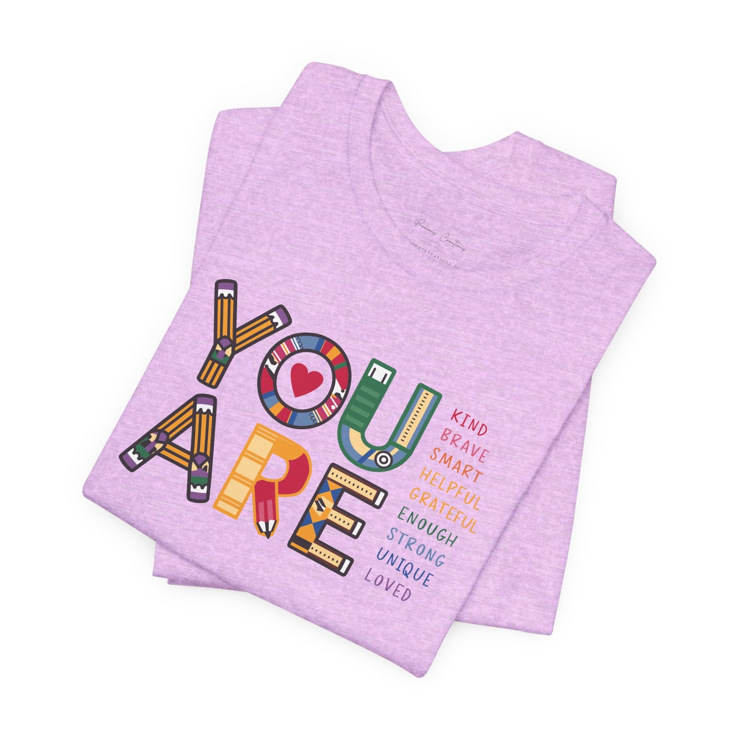 Bella + Canvas Teacher Tee, Unisex Jersey Short Sleeve Tee, Comfortable, You are Affirmations