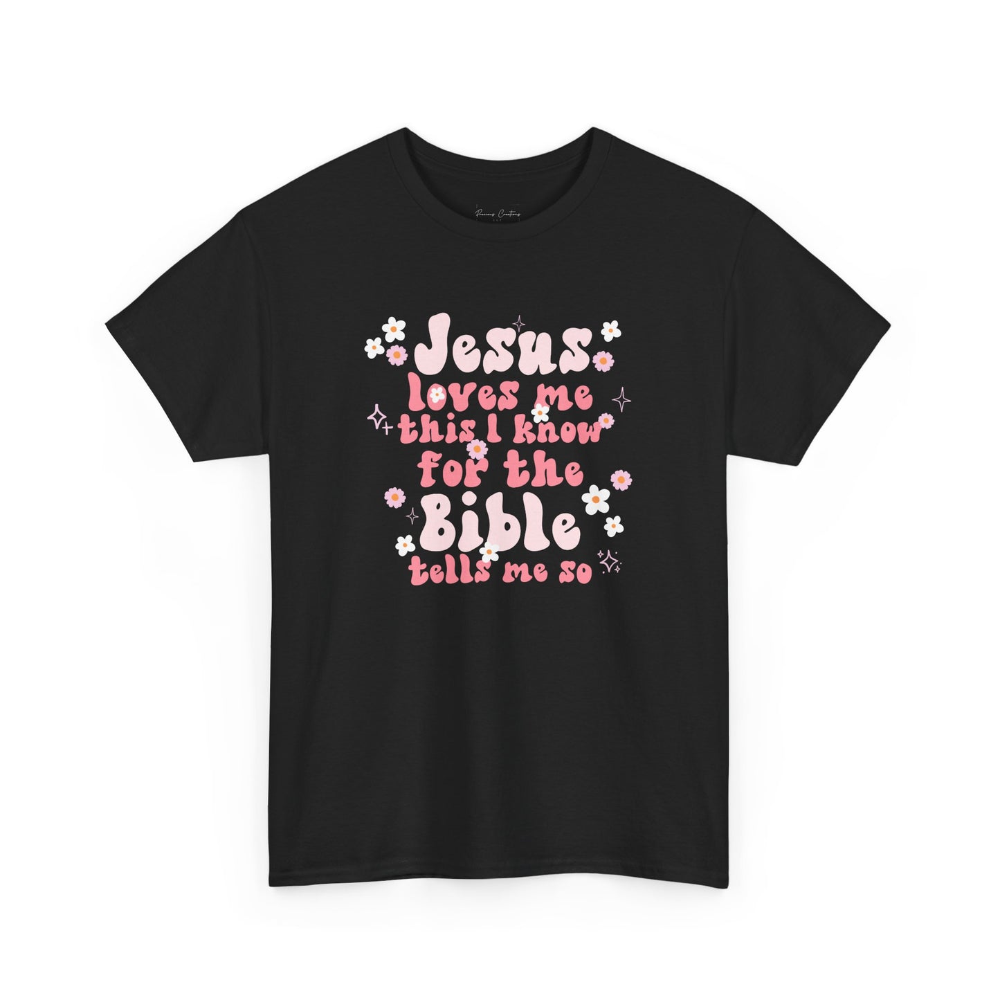 Gildan Jesus Loves Me Heavy Cotton Tee - Unisex Christian T-Shirt, Faith-Based Apparel, Gift for Church, Inspirational Top, Bible Verse Shirt