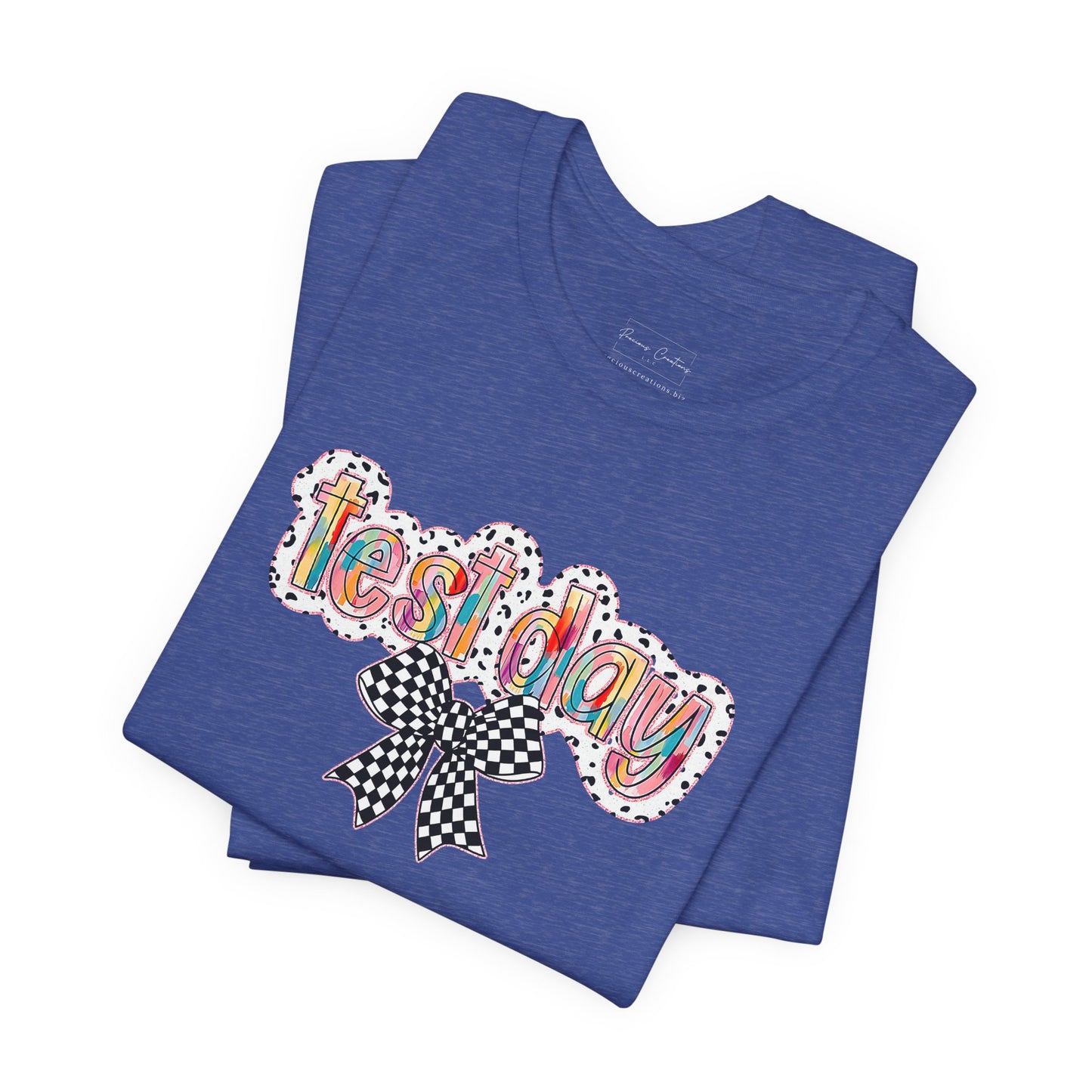 Bella + Canvas Test Day Short Sleeve Tee, Fun Gift, Party Attire, Unisex Shirt, Casual Wear, Summer Style