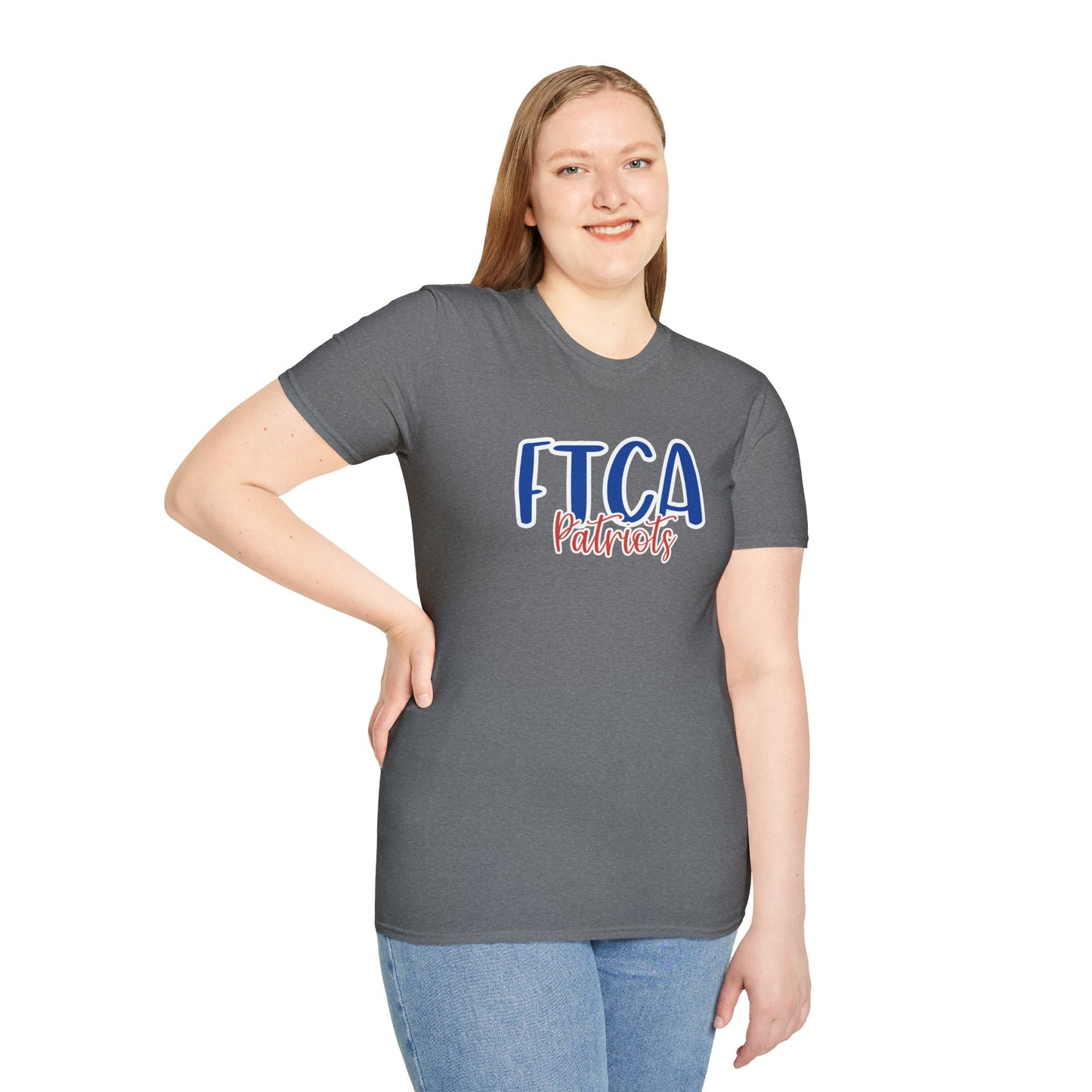 Gildan Faith Training Christian Academy Patriots Style 2 Unisex Softstyle T-Shirt, Cute Graphic Tee, Team Spirit Shirt, Casual Wear, Gift for Fans