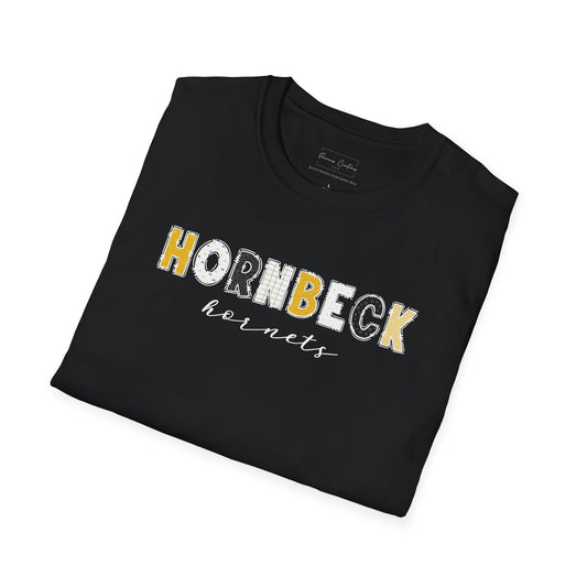 Gildan Hornbeck Hornets Unisex Softstyle T-Shirt, Cute Graphic Tee, Team Spirit Shirt, Casual Wear, Gift for Fans