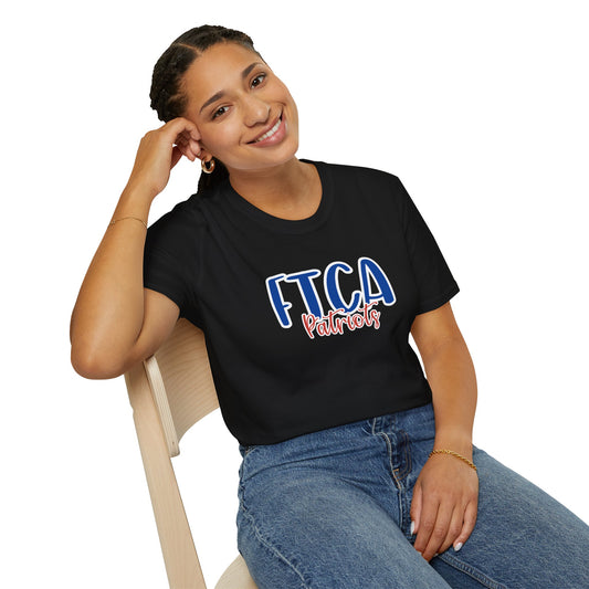 Gildan Faith Training Christian Academy Patriots Style 2 Unisex Softstyle T-Shirt, Cute Graphic Tee, Team Spirit Shirt, Casual Wear, Gift for Fans