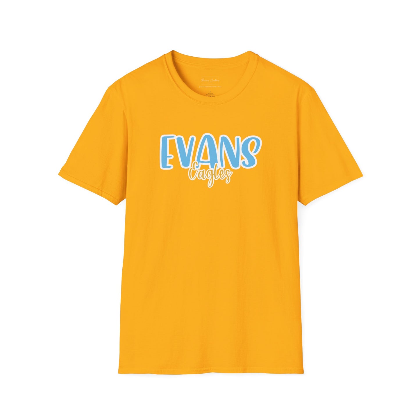 Gildan Evans Eagles Style 2 Unisex Softstyle T-Shirt, Cute Graphic Tee, Team Spirit Shirt, Casual Wear, Gift for Fans