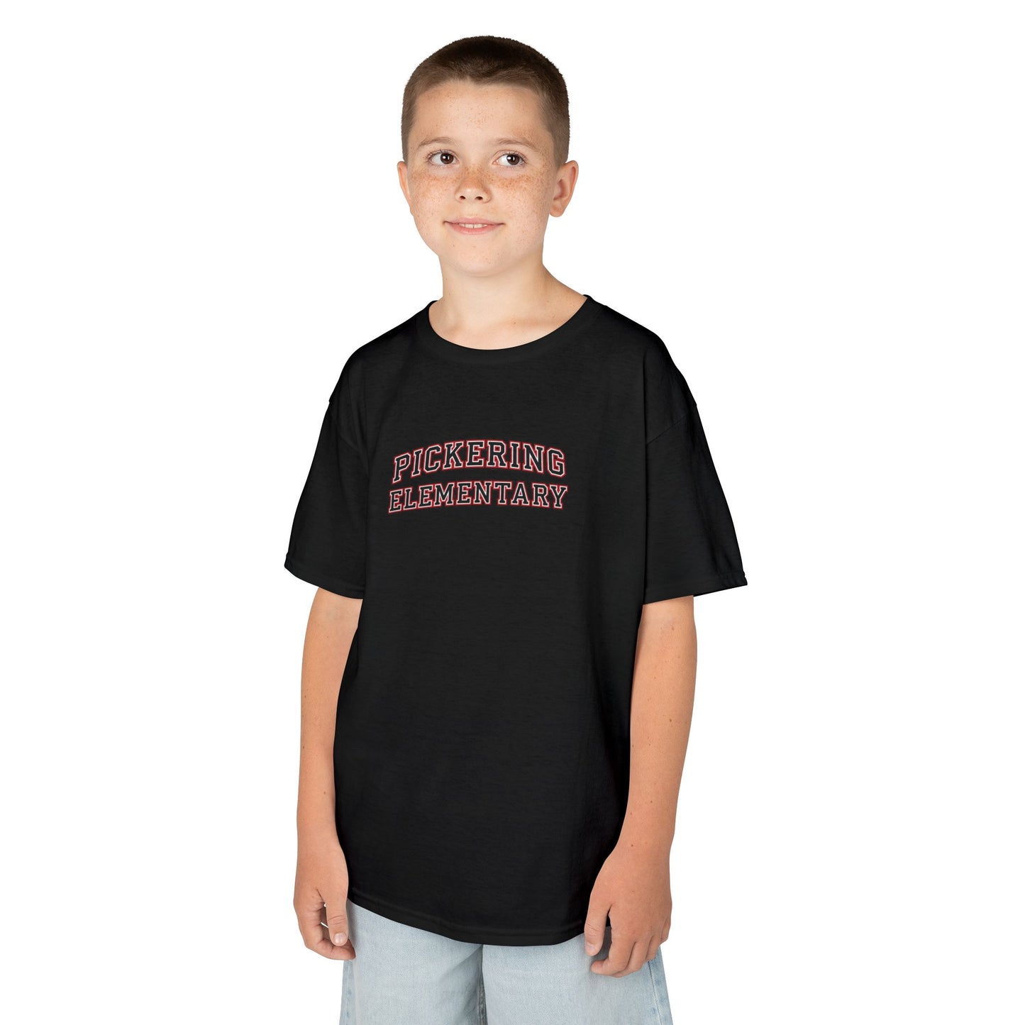 Custom Name Gildan Kids Heavy Cotton Tee with Pickering Design, Cute Children's T-Shirt, School Spirit Apparel, Gift for Young Fans, Sporty Kids Wear