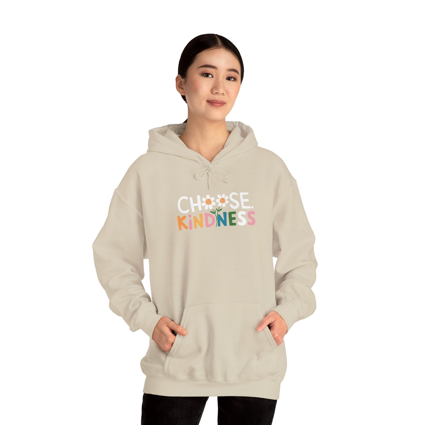 Gildan Choose Kindness Hoodie, Comfortable Sweatshirt, Gift for Friends, Inspirational Apparel, Cozy Layering