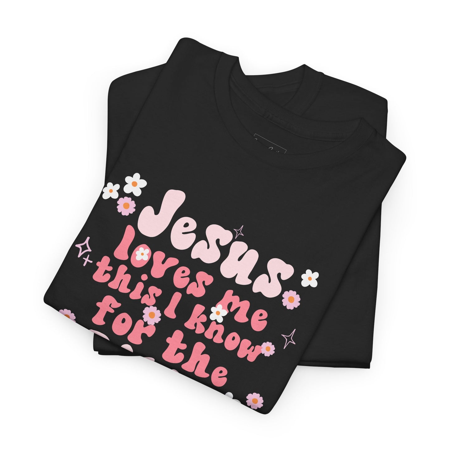 Gildan Jesus Loves Me Heavy Cotton Tee - Unisex Christian T-Shirt, Faith-Based Apparel, Gift for Church, Inspirational Top, Bible Verse Shirt