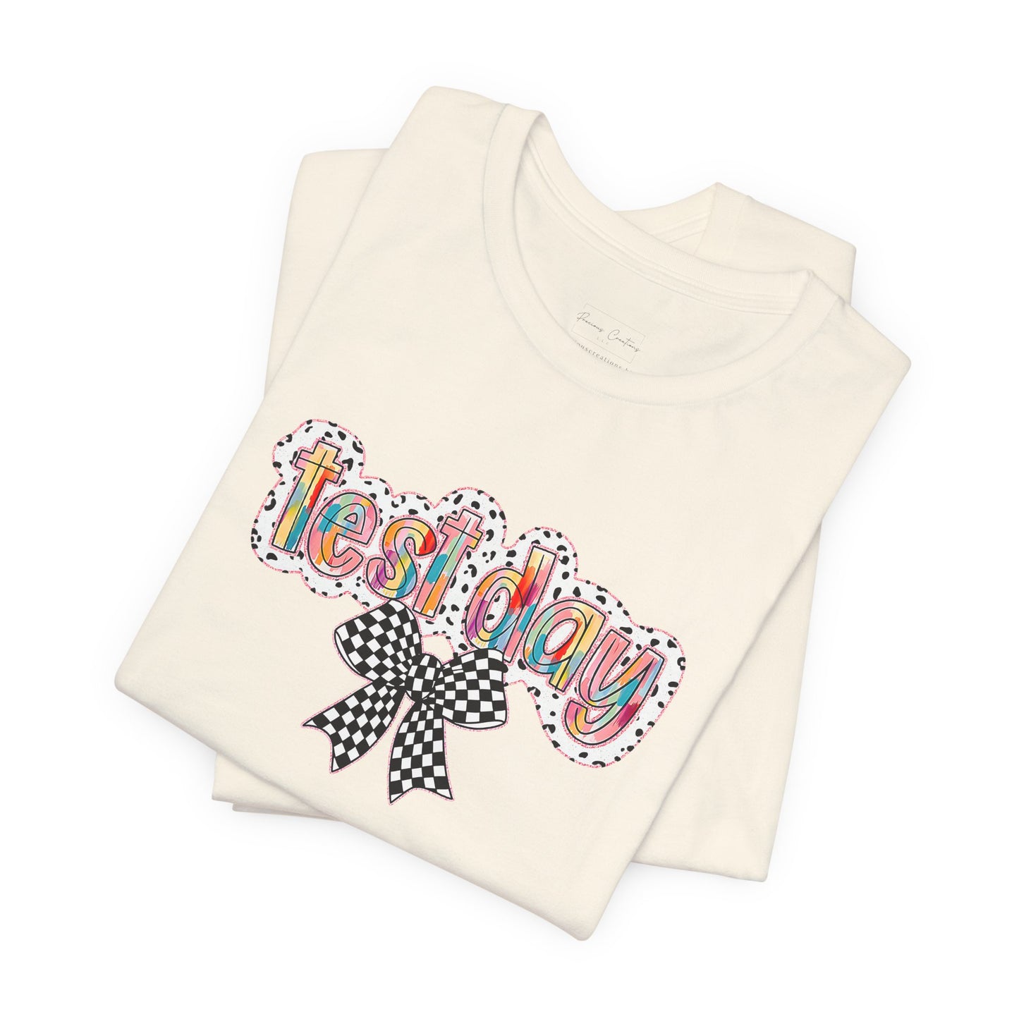 Bella + Canvas Test Day Short Sleeve Tee, Fun Gift, Party Attire, Unisex Shirt, Casual Wear, Summer Style