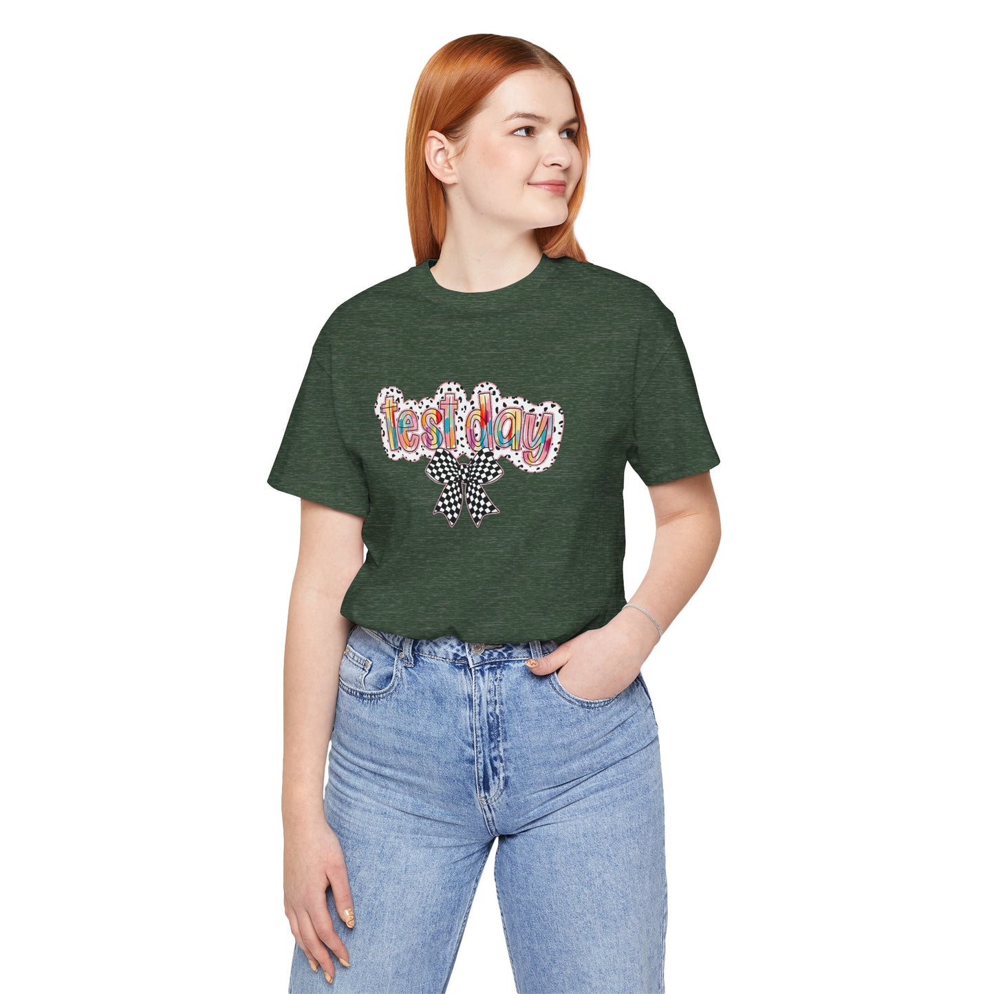 Bella + Canvas Test Day Short Sleeve Tee, Fun Gift, Party Attire, Unisex Shirt, Casual Wear, Summer Style