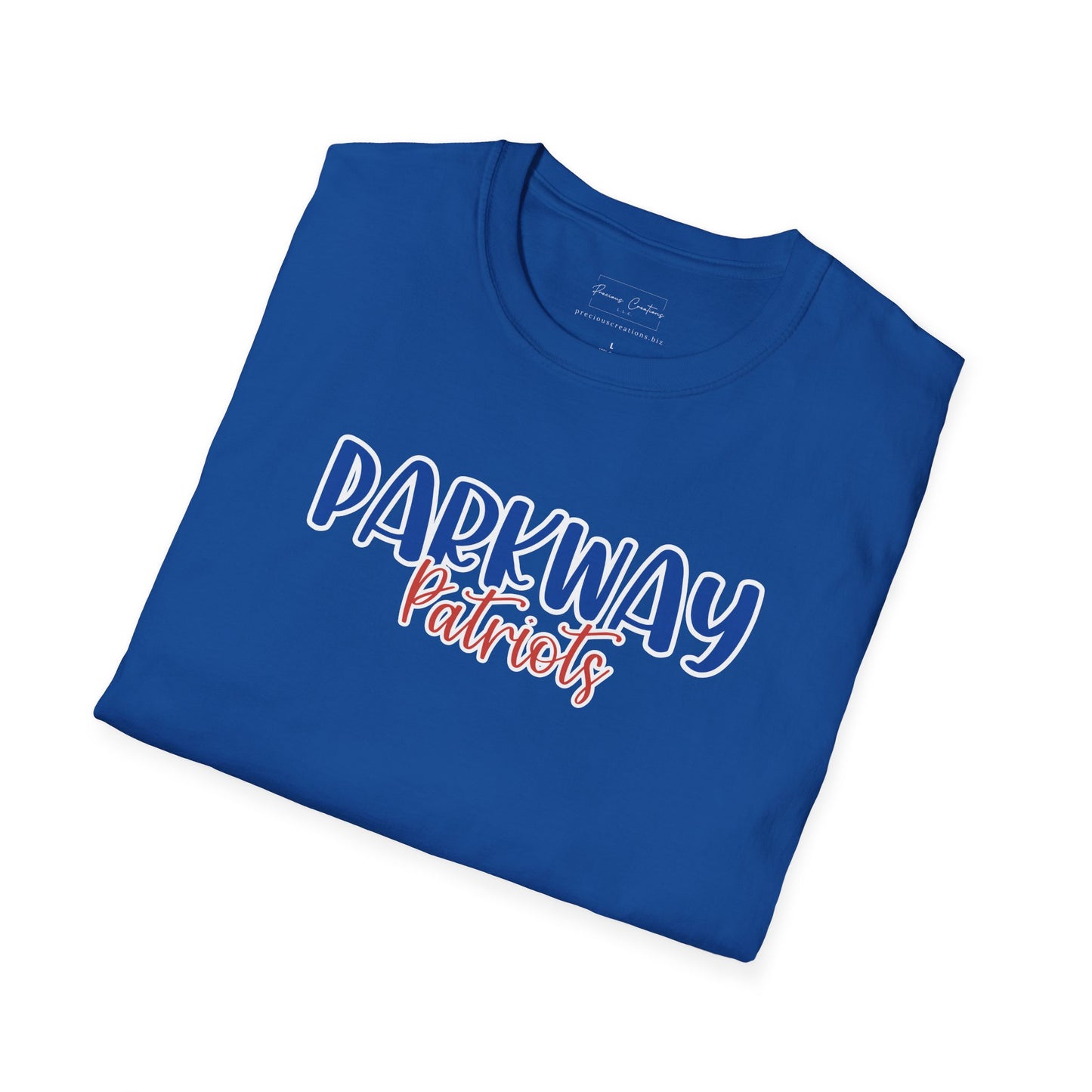 Gildan Parkway Patriots Style 2 Unisex Softstyle T-Shirt, Cute Graphic Tee, Team Spirit Shirt, Casual Wear, Gift for Fans