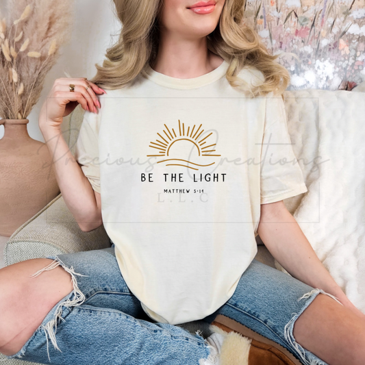Gordy Fundraiser - Be the Light Unisex Garment-Dyed T-Shirt, Inspirational Tee, Gift for Friends, Relaxed Fit, Motivational Apparel